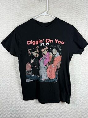 TLC 'Diggin' On You' Black Graphic Tee